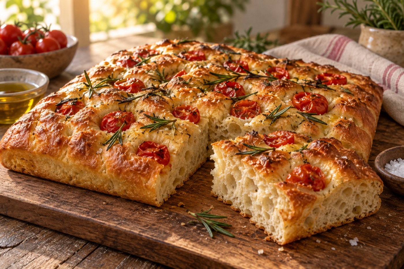 Focaccia, referência visual apresentada no guia